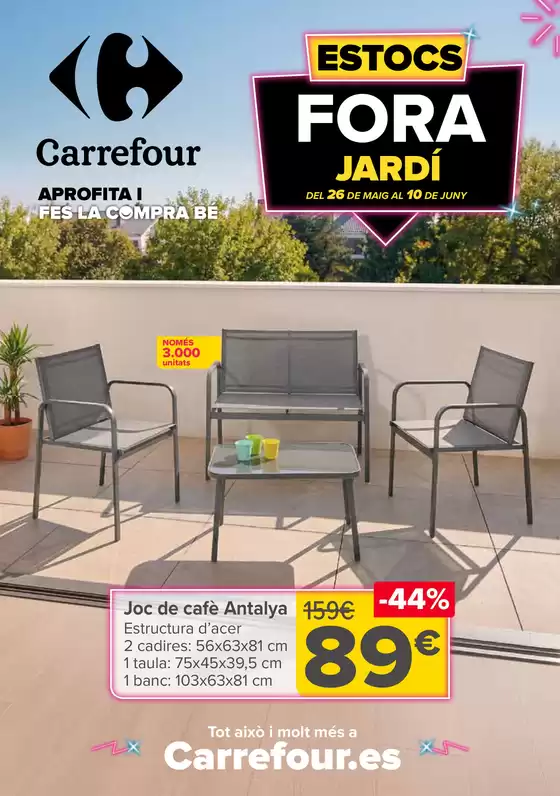 Catálogo Carrefour en Monistrol de Calders | STOCK FUERA JARDIN | 2026-05-26T00:00:00.000Z - 2026-06-10T00:00:00.000Z