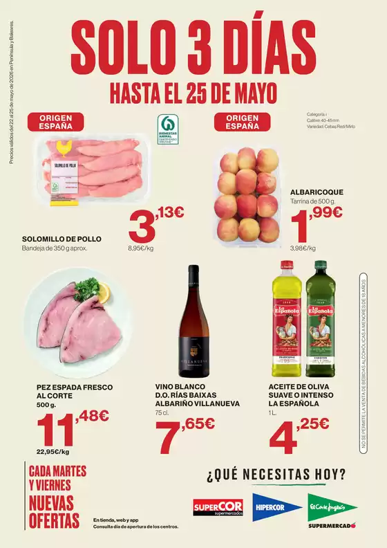 Catálogo Hipercor | Solo 3 Días | 2026-05-22T00:00:00.000Z - 2026-05-25T00:00:00.000Z