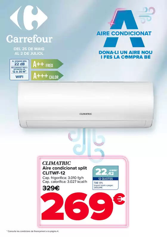 Catálogo Carrefour en Vilallonga del Camp | AIRE ACONDICIONADO | 2026-05-25T00:00:00.000Z - 2026-07-02T00:00:00.000Z