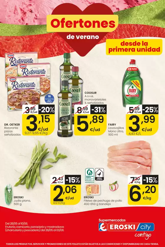 Catálogo Eroski | Ofertones de verano EROSKI CITY | 2026-05-28T00:00:00.000Z - 2026-06-10T00:00:00.000Z