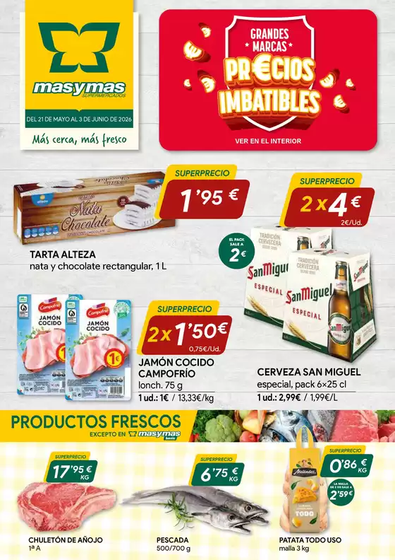 Catálogo Masymas | Más cerca, más fresco | 2026-05-21T00:00:00.000Z - 2026-06-03T00:00:00.000Z
