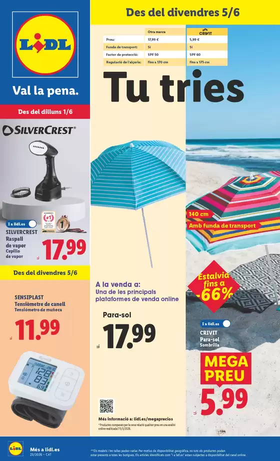 Catálogo Lidl en Matadepera | ¡Bazar Lidl!- Ofertas válidas del 01/06 al 07/06 | 2026-06-01T00:00:00.000Z - 2026-06-07T00:00:00.000Z