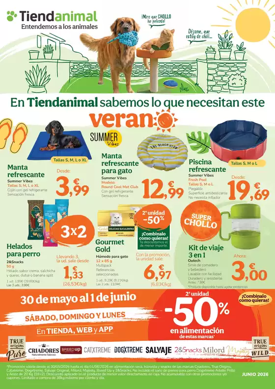 Catálogo Tiendanimal | Sabemos lo que necesitan este verano | 2026-05-28T00:00:00.000Z - 2026-06-24T00:00:00.000Z