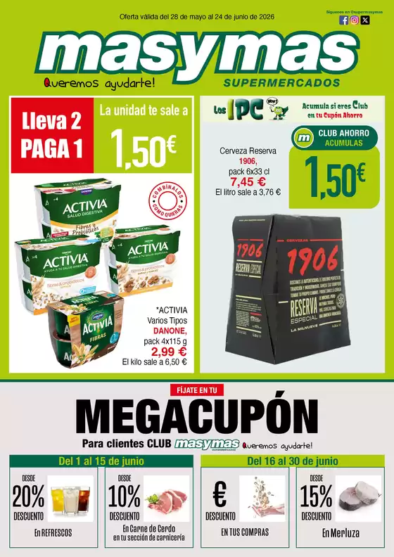Catálogo Masymas en Granada | Oferta válida del 28 de mayo al 24 de junio de 2026 | 2026-05-28T00:00:00.000Z - 2026-06-24T00:00:00.000Z