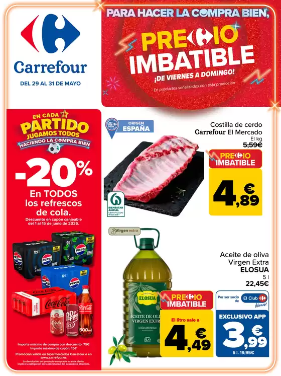 Catálogo Carrefour en Arenas de Iguña | PRECIO IMBATIBLE | 2026-05-29T00:00:00.000Z - 2026-05-31T00:00:00.000Z