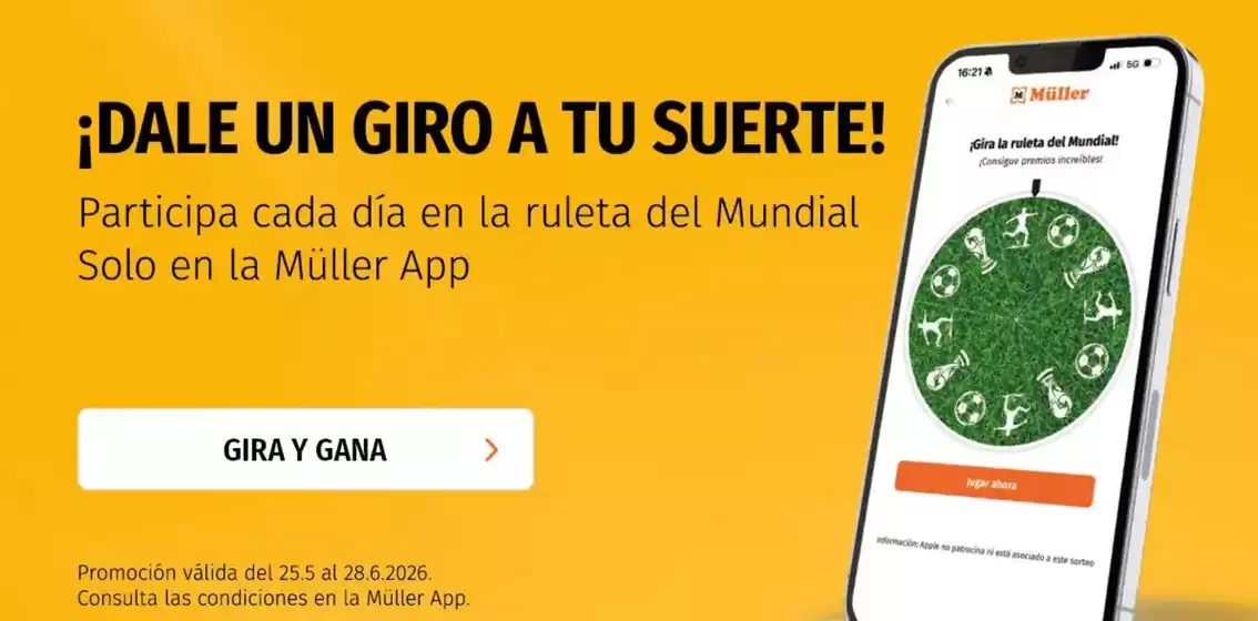 Catálogo Müller en Santa Cruz de Tenerife | ¡Dale Un Giro A Tu Suerte! | 2026-05-28T00:00:00.000Z - 2026-06-28T00:00:00.000Z