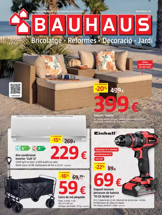 Catálogo BAUHAUS en Vilassar de Mar | Bricolatge, reformes, decoración i jardí | 2026-05-28T00:00:00.000Z - 2026-06-24T00:00:00.000Z