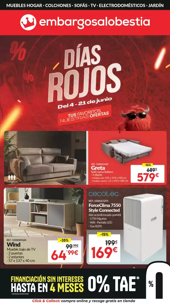 Catálogo Embargos a lo bestia | Días Rojos | 2026-06-04T00:00:00.000Z - 2026-06-21T00:00:00.000Z