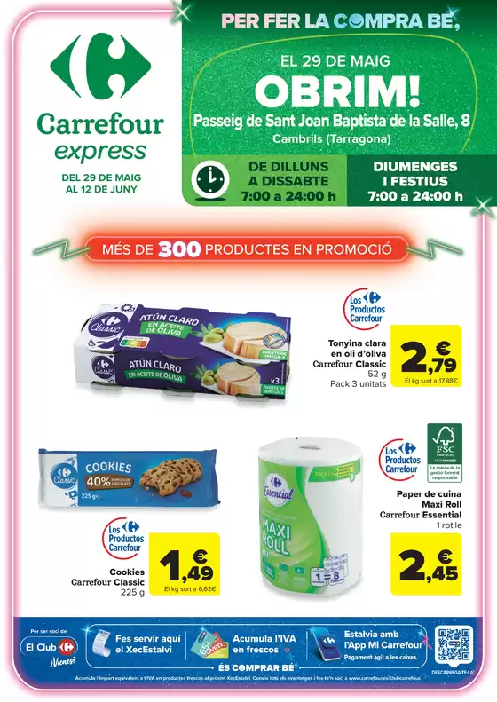 Catálogo Carrefour Express en Tarragona | Obrim! | 2026-05-29T00:00:00.000Z - 2026-06-12T00:00:00.000Z