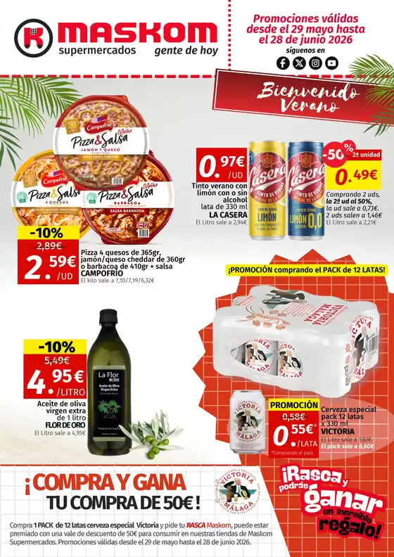 Catálogo Maskom Supermercados | Promociones válidas desde el 29 mayo hasta el 28 de junio 2026 | 2026-05-29T00:00:00.000Z - 2026-06-28T00:00:00.000Z