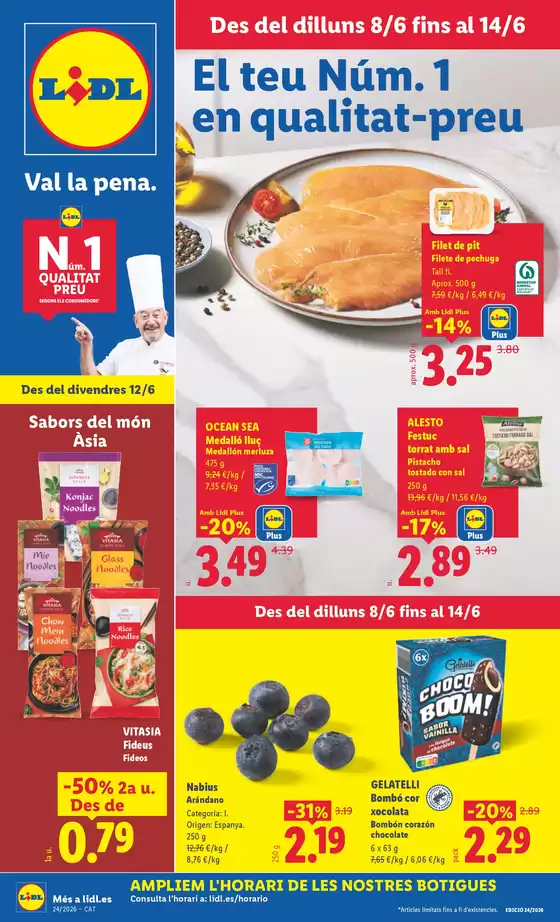 Catálogo Lidl en Igualada | № 1 PRECIO - Ofertas válidas del 08/06 al 14/06 | 2026-06-08T00:00:00.000Z - 2026-06-14T00:00:00.000Z