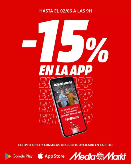 Catálogo MediaMarkt | -15% En La App | 2026-06-01T00:00:00.000Z - 2026-06-02T00:00:00.000Z