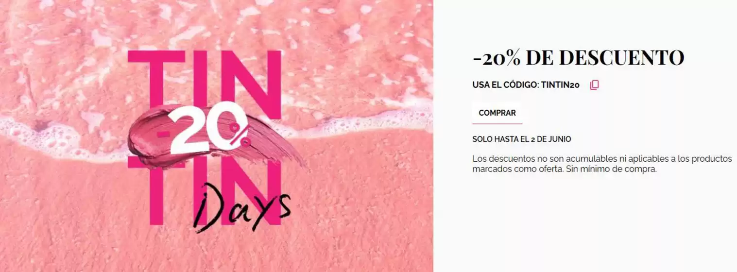 Catálogo Perfumerías Tin Tin | -20% De Descuento | 2026-06-01T00:00:00.000Z - 2026-06-02T00:00:00.000Z