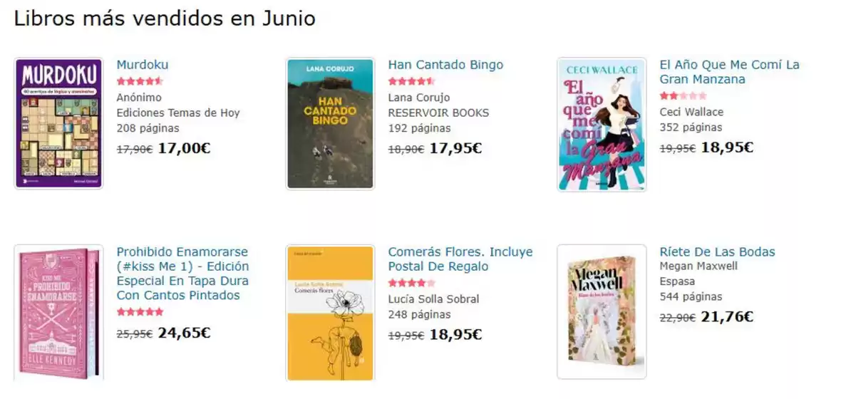 Catálogo Agapea | Libros más vendidos en Junio | 2026-06-05T00:00:00.000Z - 2026-06-30T00:00:00.000Z