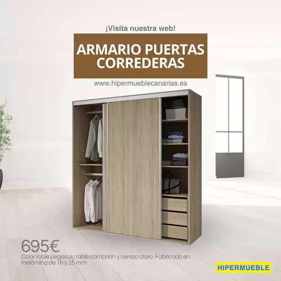 Catálogo HiperMueble Canarias | Armario Puertas Correderas | 2026-06-08T00:00:00.000Z - 2026-06-21T00:00:00.000Z
