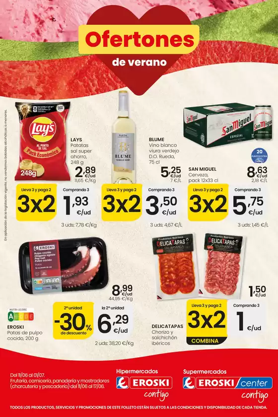 Catálogo Eroski | Ofertones de verano EROSKI | 2026-06-11T00:00:00.000Z - 2026-07-01T00:00:00.000Z
