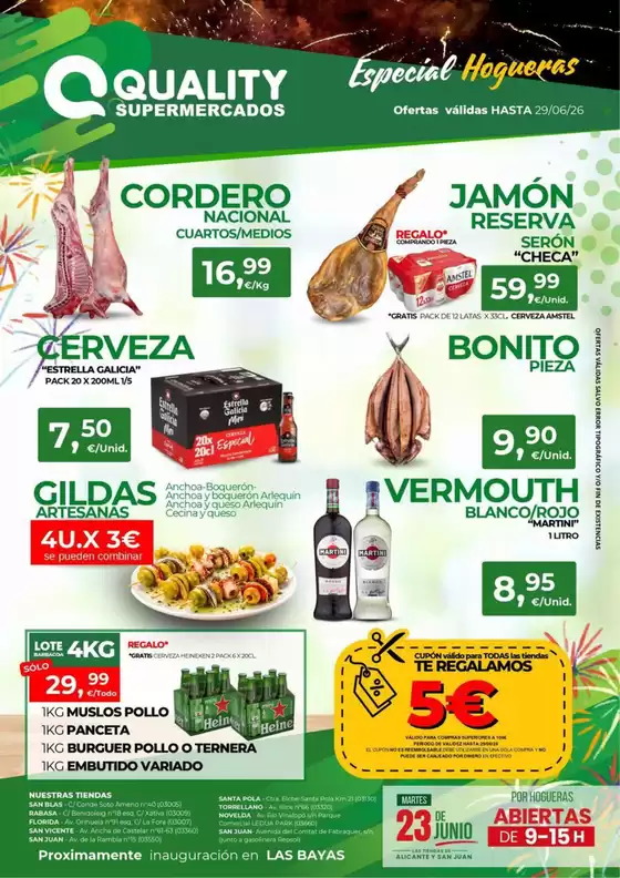 Catálogo Quality Supermercados en Amoeiro | Especial Hogueras | 2026-06-06T00:00:00.000Z - 2026-06-29T00:00:00.000Z