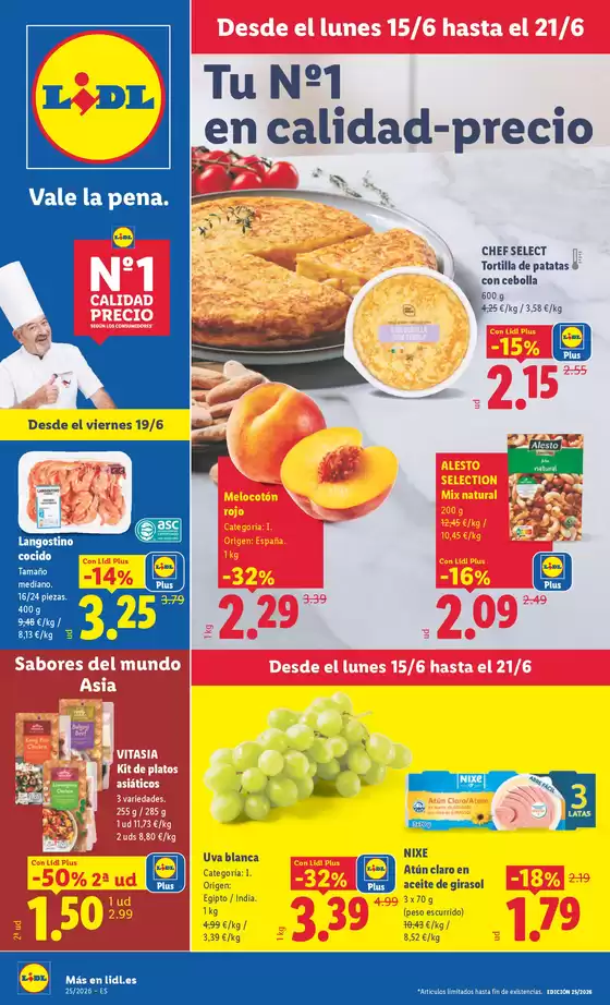 Catálogo Lidl en Cartagena | № 1 PRECIO - Ofertas válidas del 15/06 al 21/06 | 2026-06-15T00:00:00.000Z - 2026-06-21T00:00:00.000Z