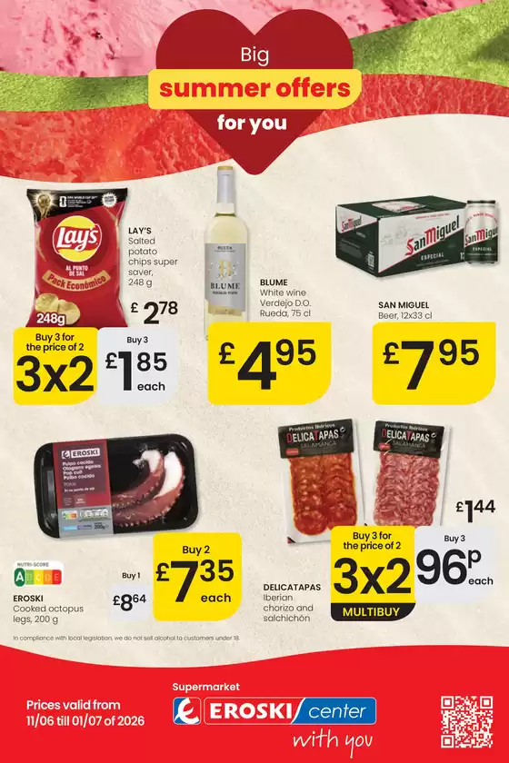 Catálogo Eroski | Big summer offers for you | 2026-06-11T00:00:00.000Z - 2026-07-01T00:00:00.000Z