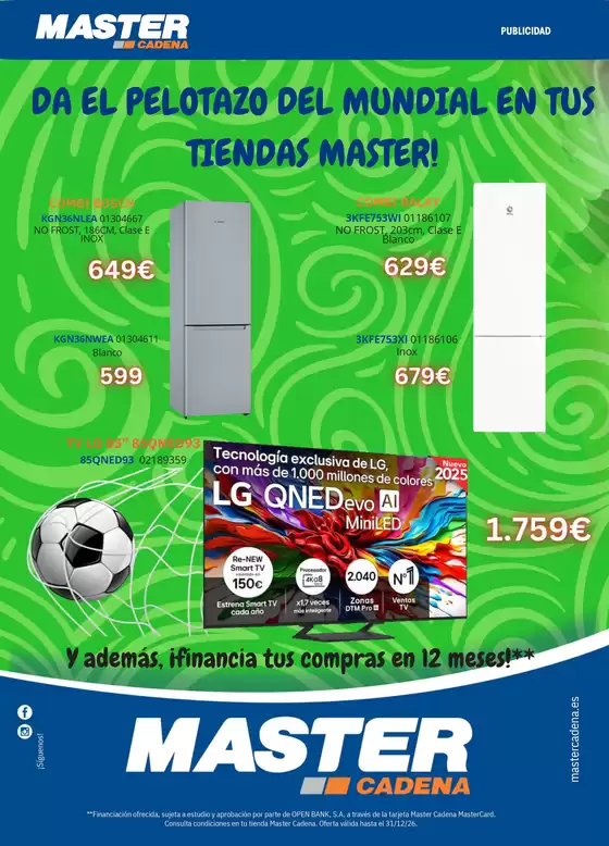 Catálogo Master Cadena | Da El Pelotazo Del Mundial En Tus Tiendas Master! | 2026-06-09T00:00:00.000Z - 2026-12-31T00:00:00.000Z