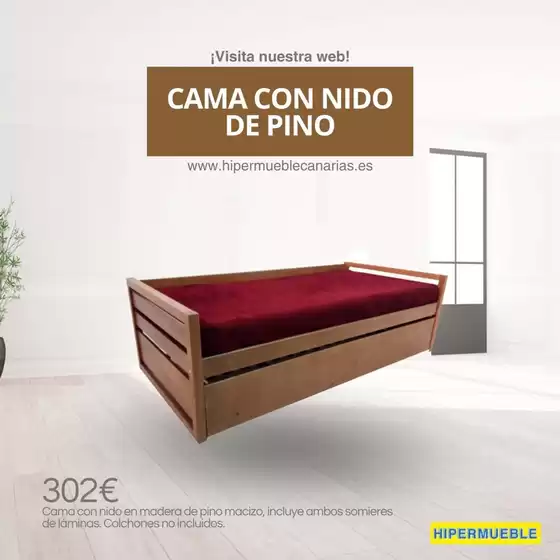 Catálogo HiperMueble Canarias | Cama Con Nido De Pino | 2026-06-09T00:00:00.000Z - 2026-06-22T00:00:00.000Z
