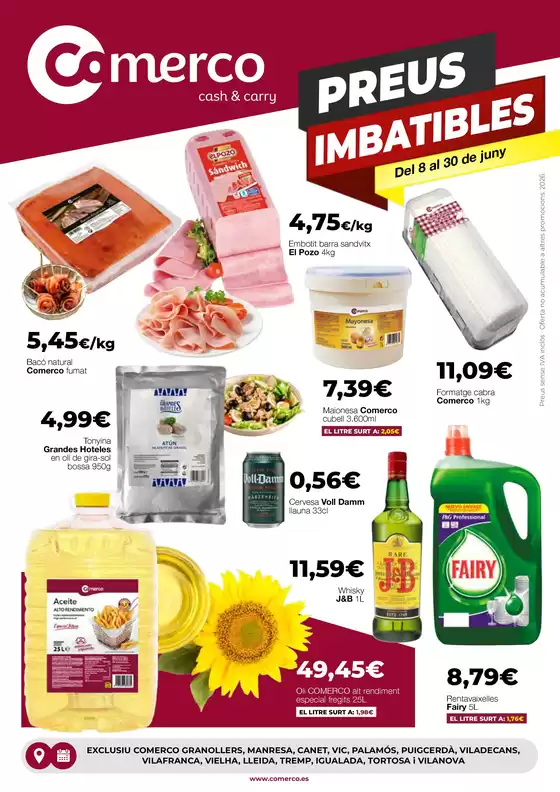 Catálogo Comerco Cash & Carry en Baña | Preus Imbatibles | 2026-06-08T00:00:00.000Z - 2026-06-30T00:00:00.000Z