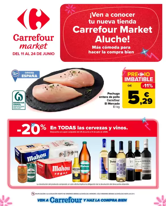 Catálogo Carrefour Market en Majadahonda | ¡Ven a conocer tu nueva tienda Carrefour Market Aluche! | 2026-06-11T00:00:00.000Z - 2026-06-24T00:00:00.000Z