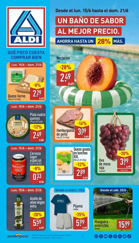 Catálogo ALDI en Agaete | Qué poco cuesta comprar bien | 2026-06-15T00:00:00.000Z - 2026-06-21T00:00:00.000Z