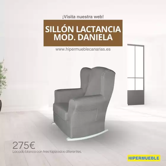 Catálogo HiperMueble Canarias | Sillón Lactancia Mod. Daniela | 2026-06-10T00:00:00.000Z - 2026-06-23T00:00:00.000Z