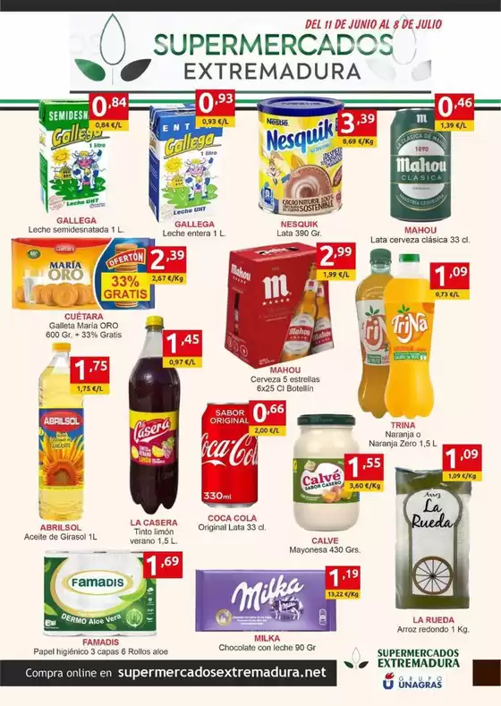 Catálogo Supermercados Extremadura | Del 11 De Junio Al 8 De Julio | 2026-06-11T00:00:00.000Z - 2026-07-08T00:00:00.000Z