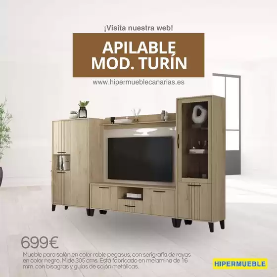 Catálogo HiperMueble Canarias | Apilable Mod. Turin | 2026-06-11T00:00:00.000Z - 2026-06-24T00:00:00.000Z