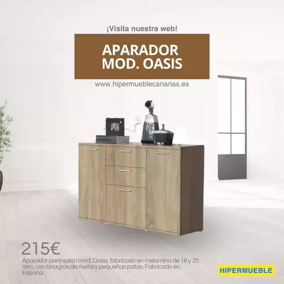 Catálogo HiperMueble Canarias | Aparador Mod. Oasis | 2026-06-11T00:00:00.000Z - 2026-06-24T00:00:00.000Z