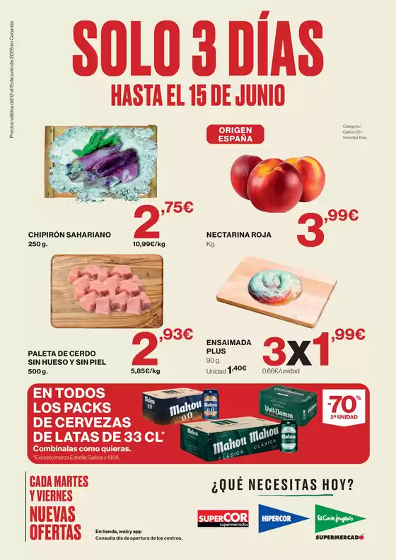 Catálogo El Corte Inglés | Solo 3 Días | 2026-06-12T00:00:00.000Z - 2026-06-15T00:00:00.000Z