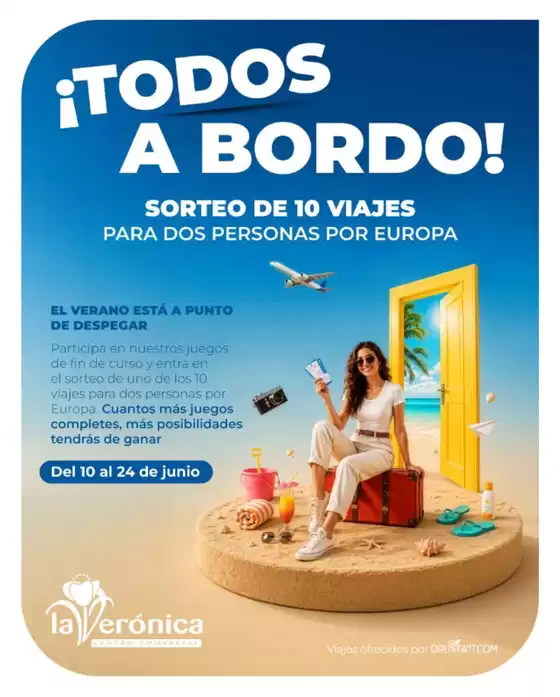 Catálogo La Verónica | Sorteo De 10 Viajes Para Dos Personas Por Europa | 2026-06-12T00:00:00.000Z - 2026-06-24T00:00:00.000Z