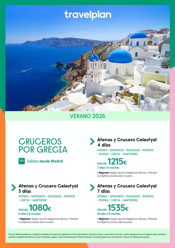 Catálogo Travelplan en Sant Jordi Desvalls | Cruceros Por Grecia | 2026-06-12T00:00:00.000Z - 2026-08-31T00:00:00.000Z