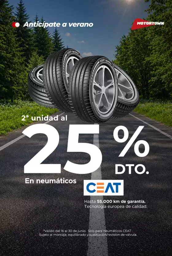 Catálogo MotorTown en Lanjarón | 2ª Unidad Al 25% Dto En neumáticos | 2026-06-16T00:00:00.000Z - 2026-06-30T00:00:00.000Z
