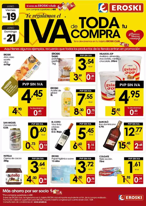 Catálogo Eroski en Puig d’en Valls | Te regalamos el IVA de toda tu compra | 2026-06-18T00:00:00.000Z - 2026-06-21T00:00:00.000Z