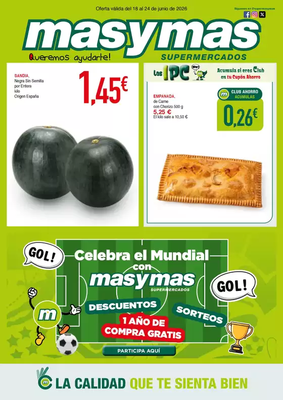 Catálogo Masymas en Sobradillo | Oferta válida del 18 al 24 de junio de 2026 | 2026-06-18T00:00:00.000Z - 2026-06-24T00:00:00.000Z