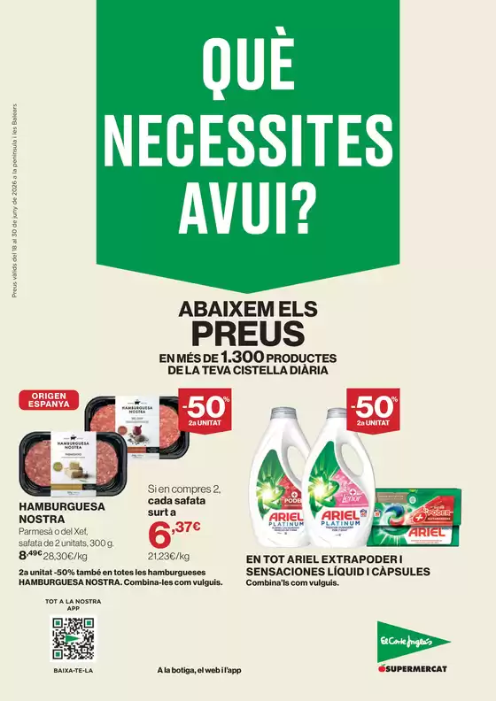 Catálogo El Corte Inglés | Què Necessites Avui? | 2026-06-18T00:00:00.000Z - 2026-06-30T00:00:00.000Z