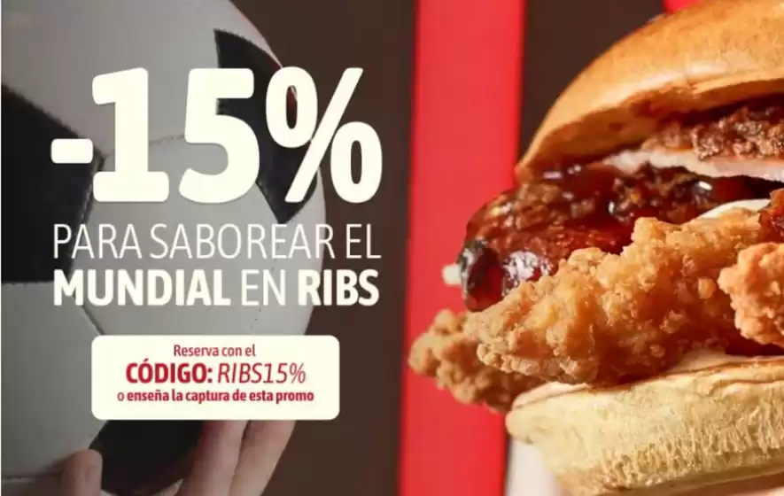 Catálogo Ribs | -15% Para Saborear El Mundial En Ribs | 2026-06-18T00:00:00.000Z - 2026-07-19T00:00:00.000Z