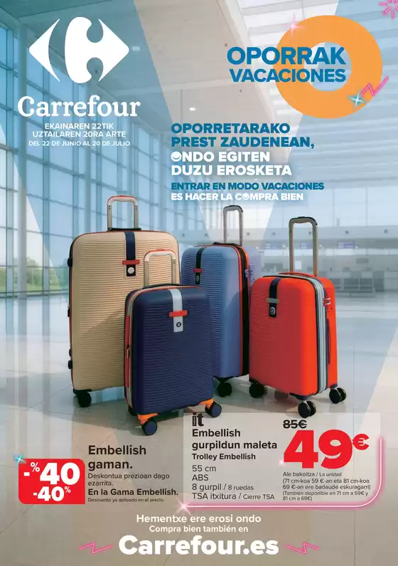 Catálogo Carrefour en Urbi | VACACIONES | 2026-06-22T00:00:00.000Z - 2026-07-20T00:00:00.000Z