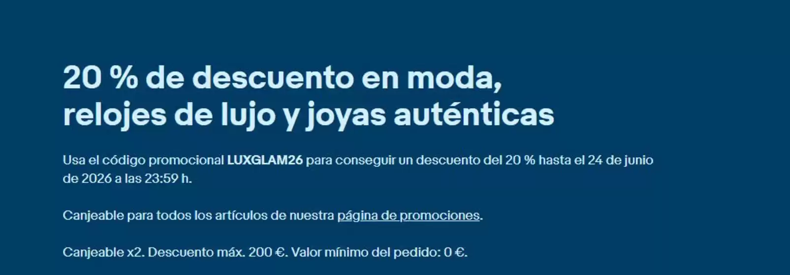 Catálogo eBay en Cúllar Vega | 20% de descuento | 2026-06-18T00:00:00.000Z - 2026-06-24T00:00:00.000Z