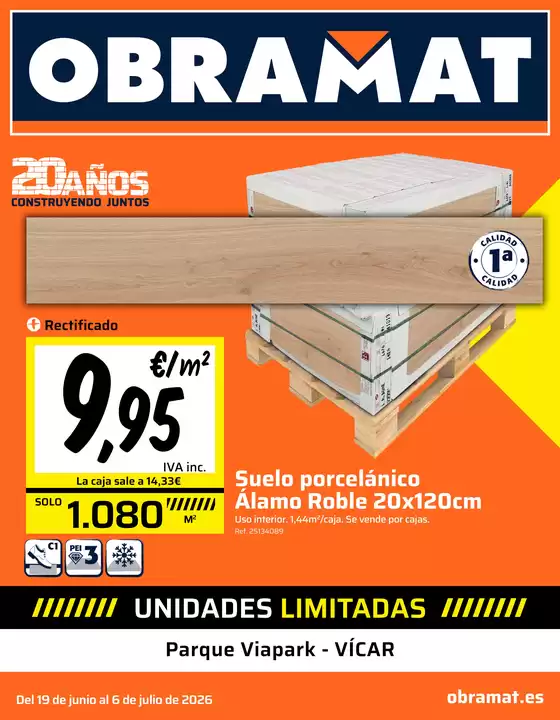 Catálogo Obramat en Botarell | Folleto Obramat Almeria | 2026-06-19T00:00:00.000Z - 2026-07-06T00:00:00.000Z