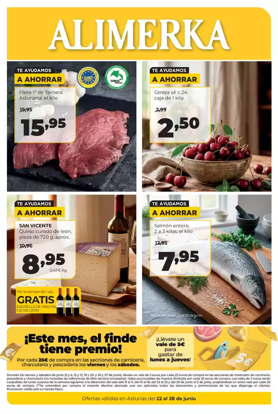 Catálogo Alimerka | Semanal del 22 al 28 de junio Asturias | 2026-06-22T00:00:00.000Z - 2026-06-28T00:00:00.000Z