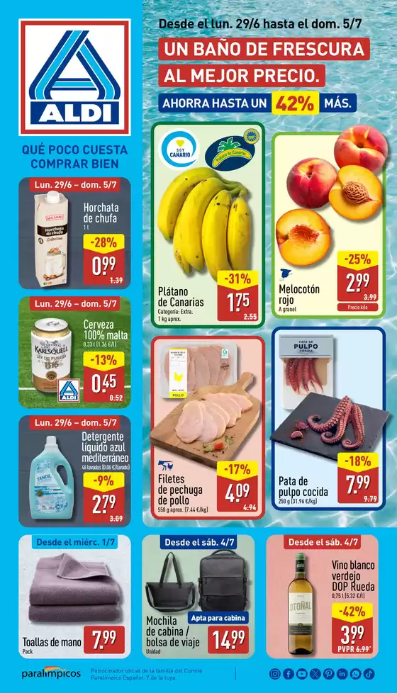 Catálogo ALDI en Corralejo | Qué poco cuesta comprar bien | 2026-06-29T00:00:00.000Z - 2026-07-05T00:00:00.000Z