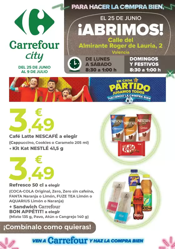Catálogo Carrefour Express en El Saler | Abrimos! | 2026-06-25T00:00:00.000Z - 2026-07-09T00:00:00.000Z