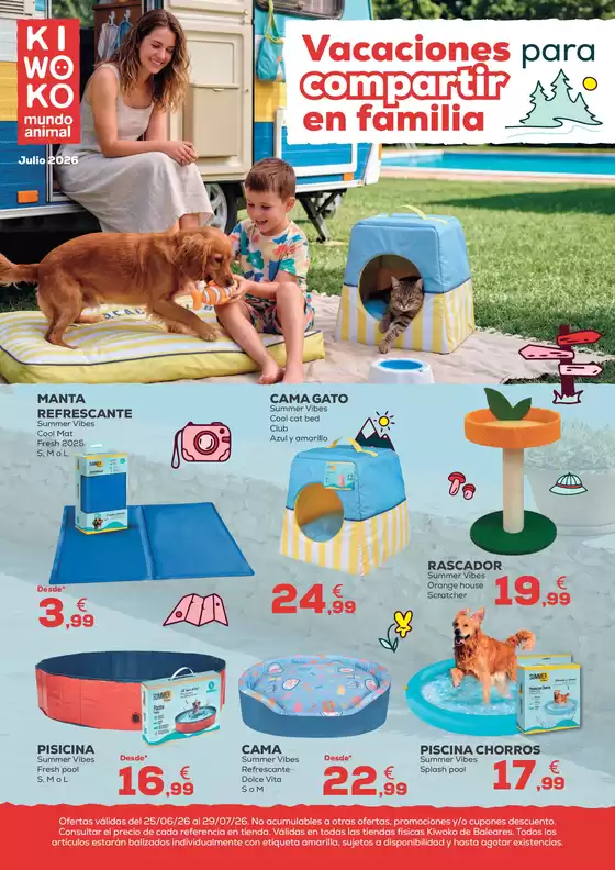 Catálogo Kiwoko | Vacaciones para compartir en familia | 2026-06-25T00:00:00.000Z - 2026-07-29T00:00:00.000Z
