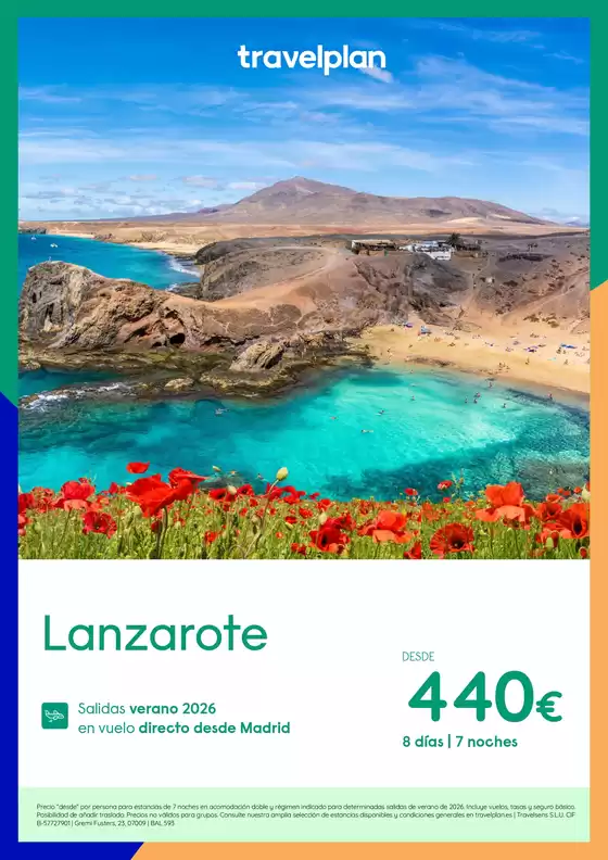 Catálogo Travelplan en Rotglài Corberà |  Travelplan Lanzarote | 2026-06-25T00:00:00.000Z - 2026-08-31T00:00:00.000Z