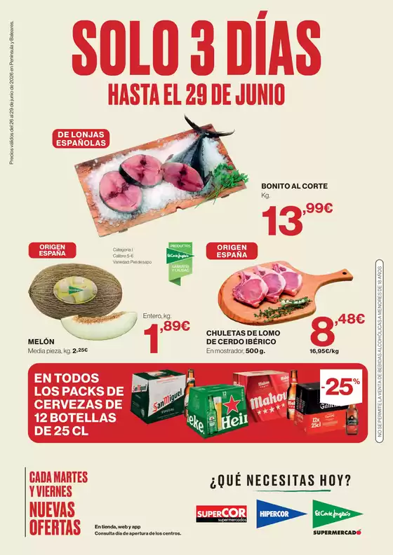 Catálogo Hipercor | Solo 3 Días | 2026-06-26T00:00:00.000Z - 2026-06-29T00:00:00.000Z