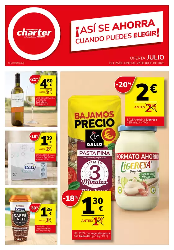 Catálogo Supermercados Charter | Oferta Julio | 2026-06-25T00:00:00.000Z - 2026-07-22T00:00:00.000Z